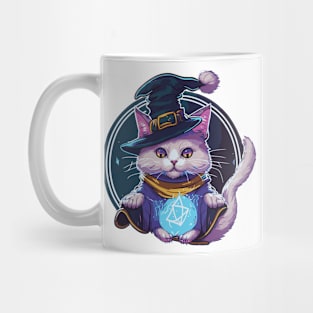 Wizard Cat Ponders The Orb Mug